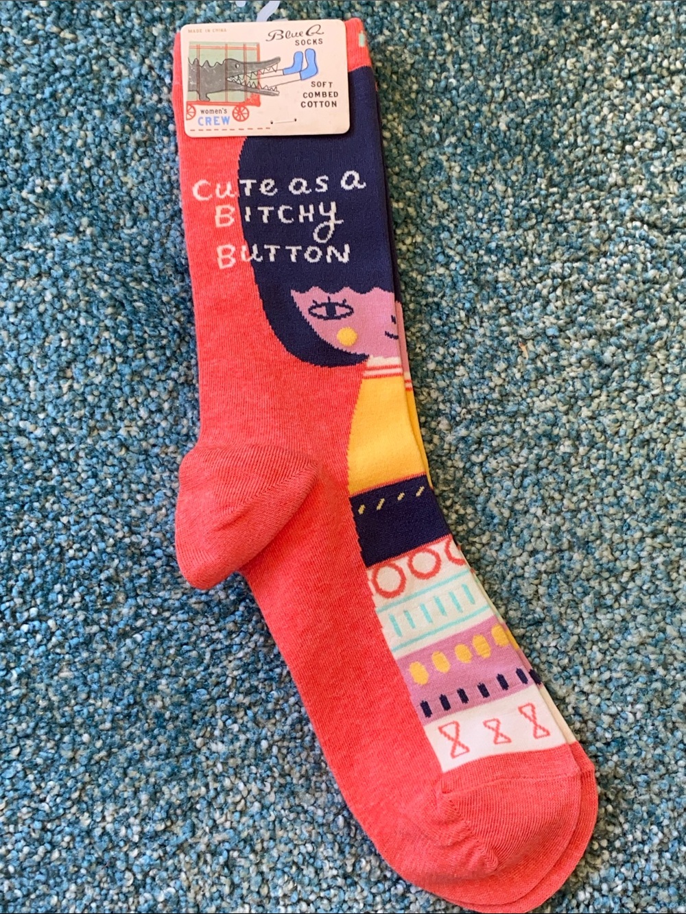 NWT Blue Q Socks  / Women's  Crew 5-10